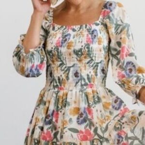 Floral Multicolor Women's Dress